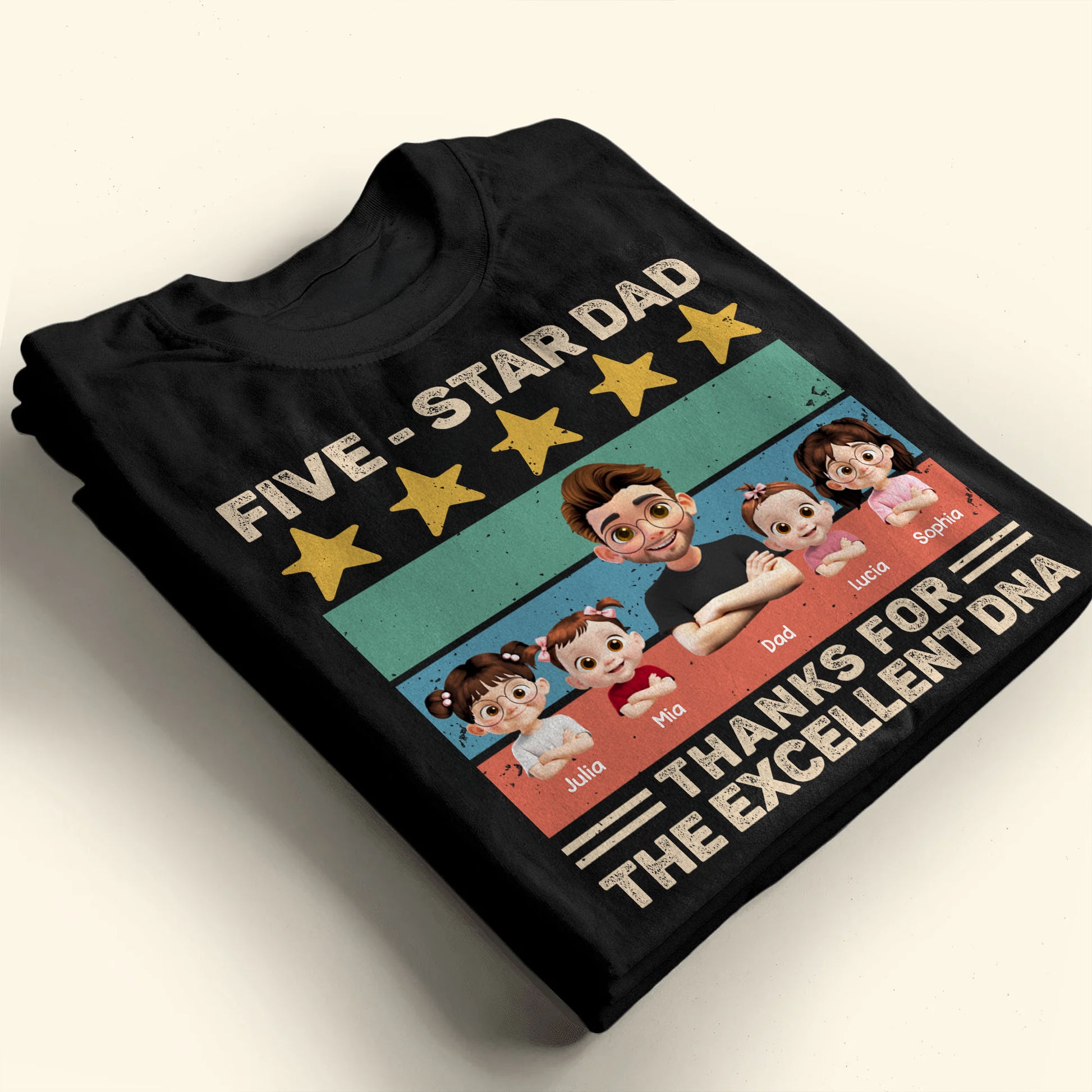 Five-Star Dad, Thanks For The Excellent DNA, Stars And Cartoon Characters