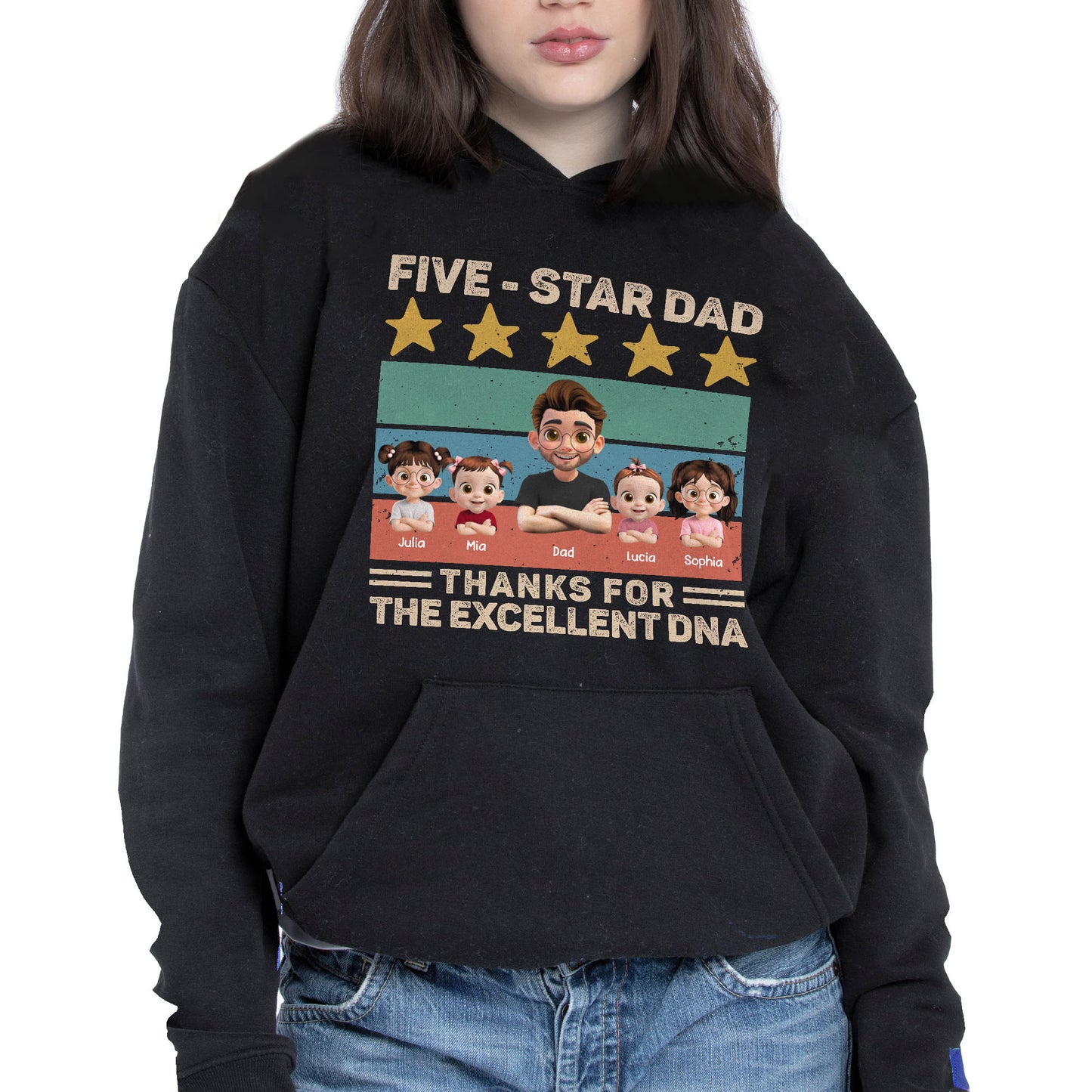 Five-Star Dad, Thanks For The Excellent DNA, Stars And Cartoon Characters