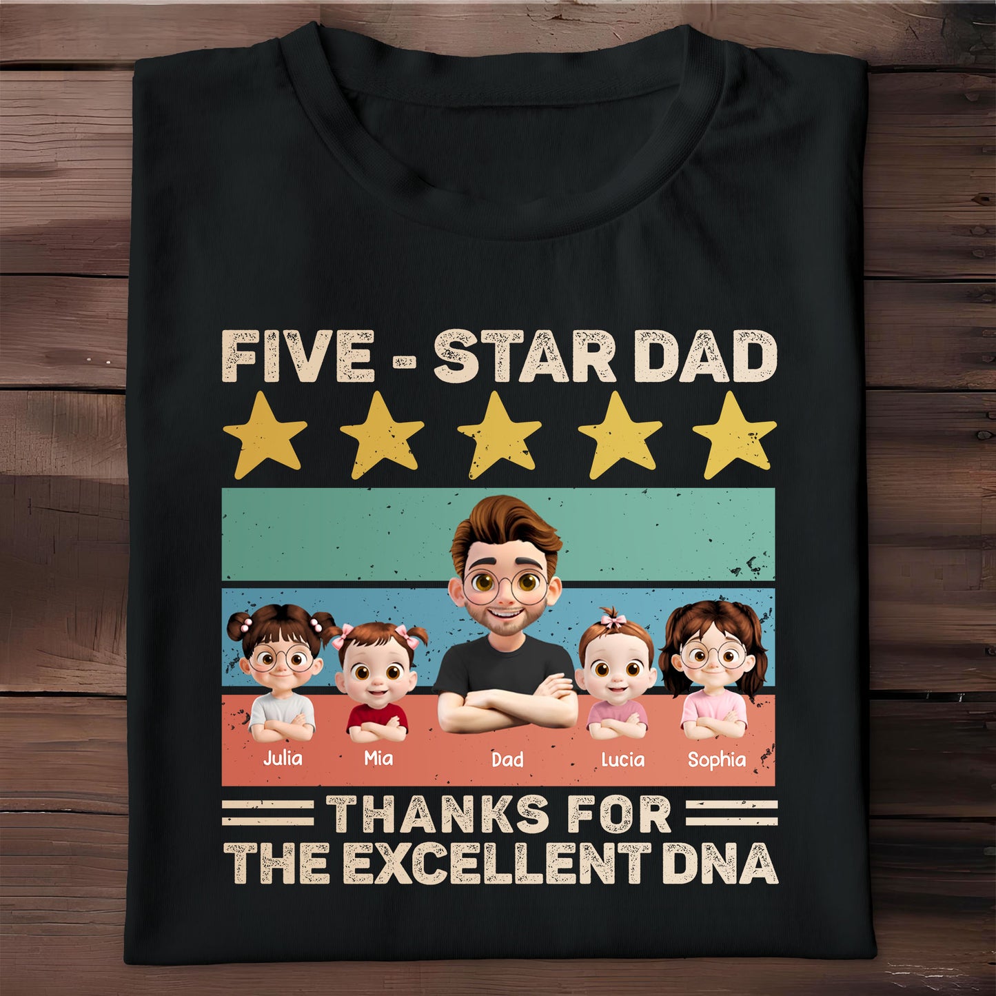 Five-Star Dad, Thanks For The Excellent DNA, Stars And Cartoon Characters
