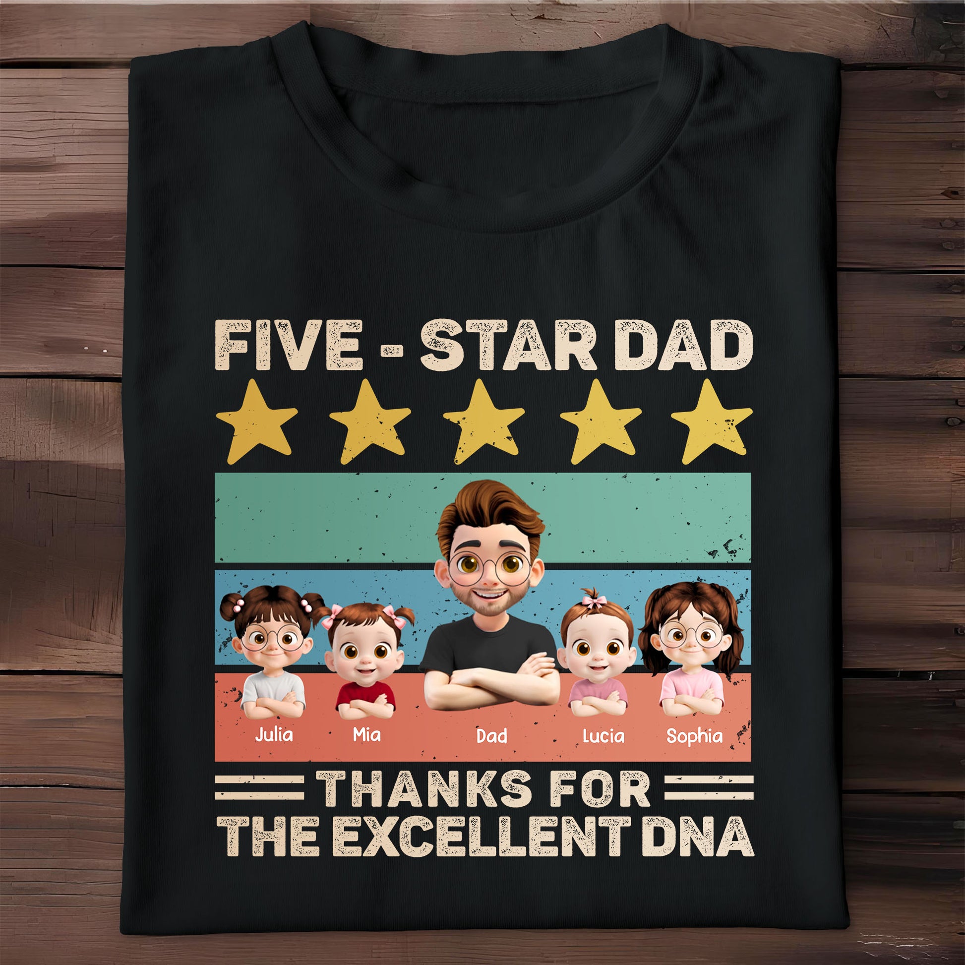 Five-Star Dad, Thanks For The Excellent DNA, Stars And Cartoon Characters