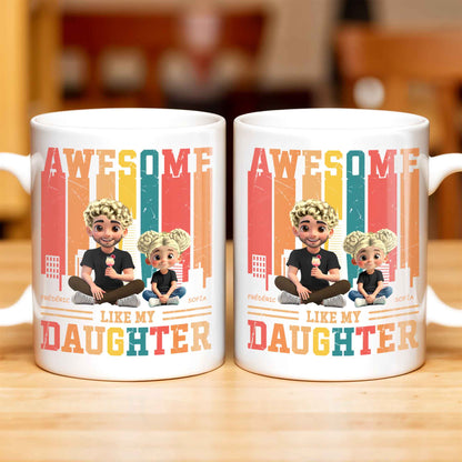 Awesome Like My Daughter, Cartoon Characters And City Skyline