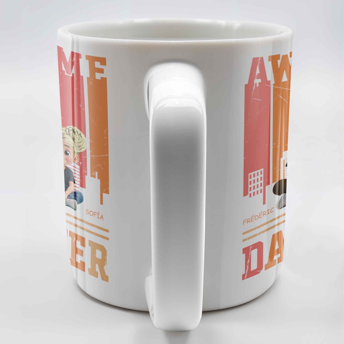 Awesome Like My Daughter, Cartoon Characters And City Skyline