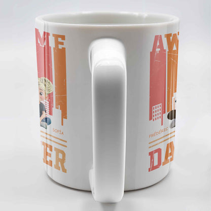 Awesome Like My Daughter, Cartoon Characters And City Skyline