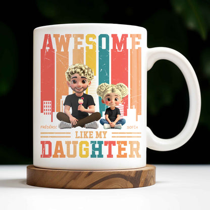 Awesome Like My Daughter, Cartoon Characters And City Skyline