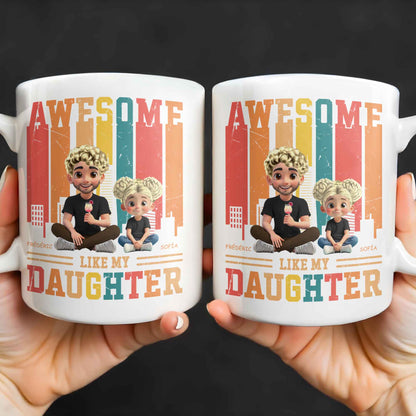 Awesome Like My Daughter, Cartoon Characters And City Skyline