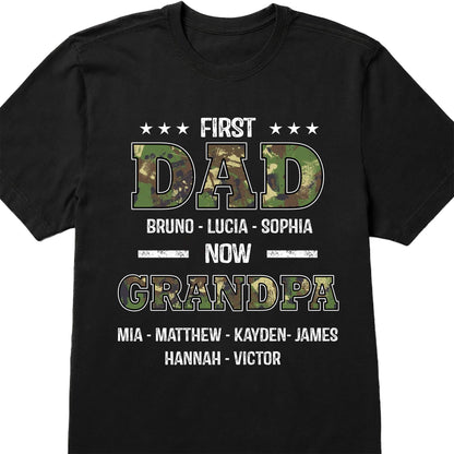 First Dad Now Grandpa, Stars and Text