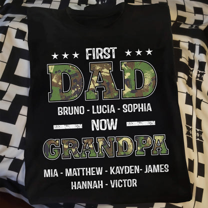 First Dad Now Grandpa, Stars and Text