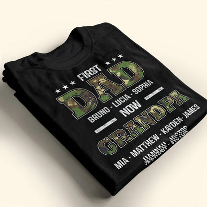 First Dad Now Grandpa, Stars and Text