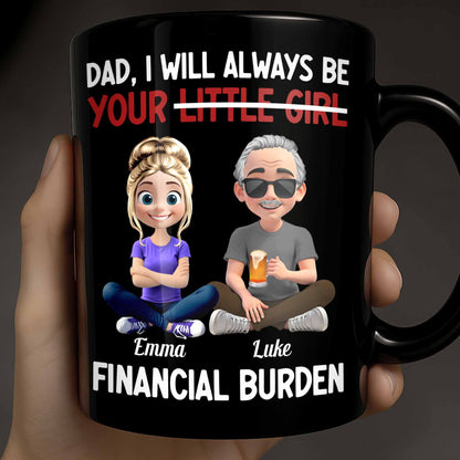 Dad I Will Always Be Your Little Girl, Girl, Father And Beer Design