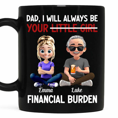 Dad I Will Always Be Your Little Girl, Girl, Father And Beer Design