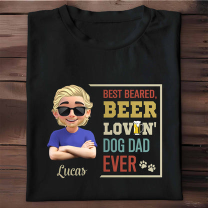Best Bearded, Beer Lovin' Dog Dad Ever, Beard and Dog Paws