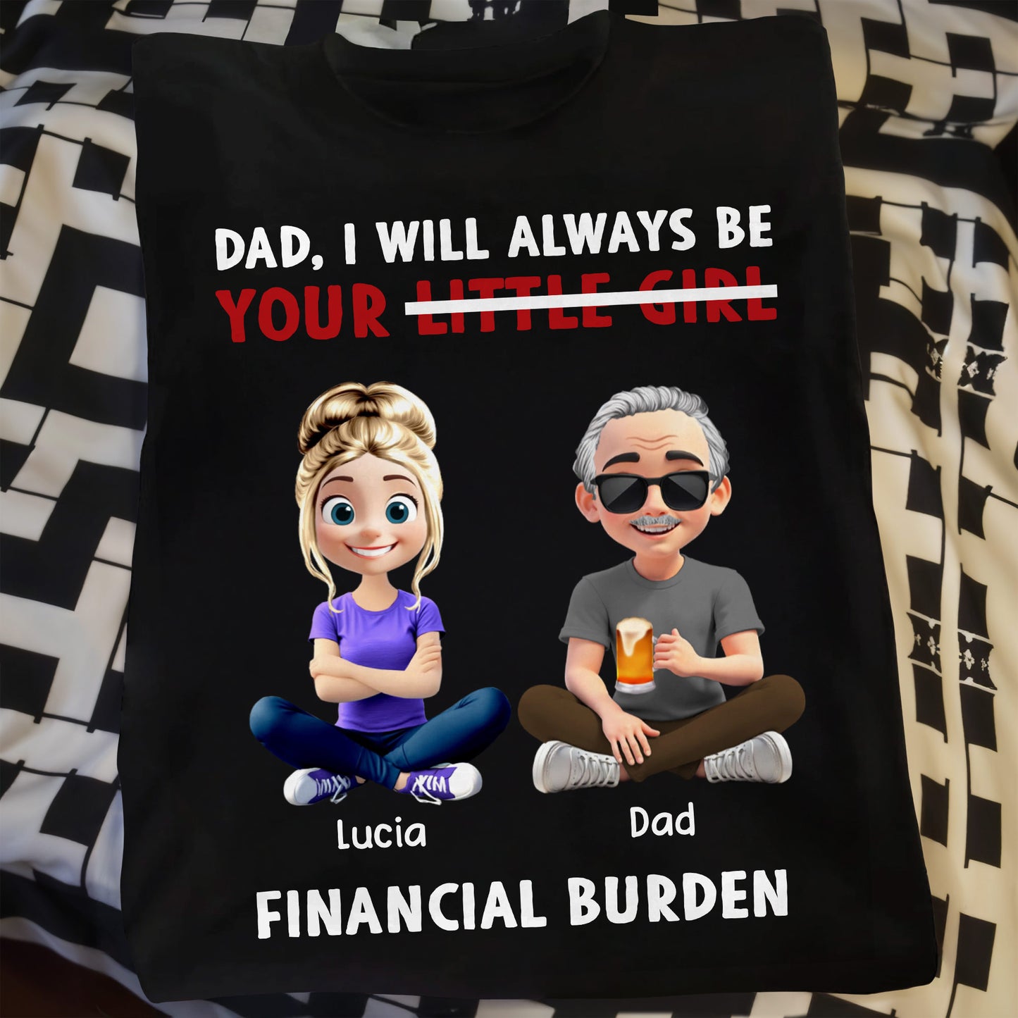 Dad, I Will Always Be Your Little Girl, Cartoon Characters