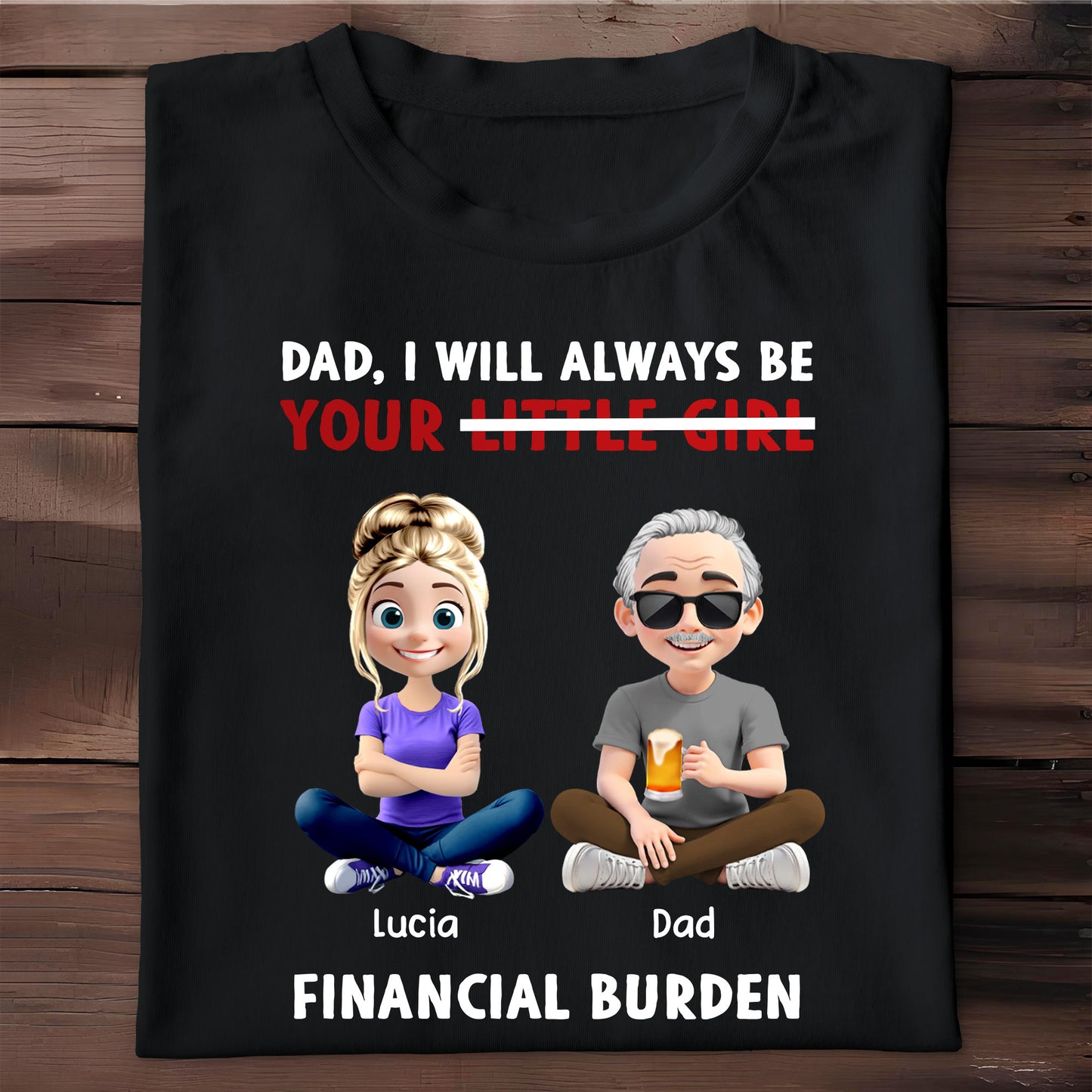 Dad, I Will Always Be Your Little Girl, Cartoon Characters