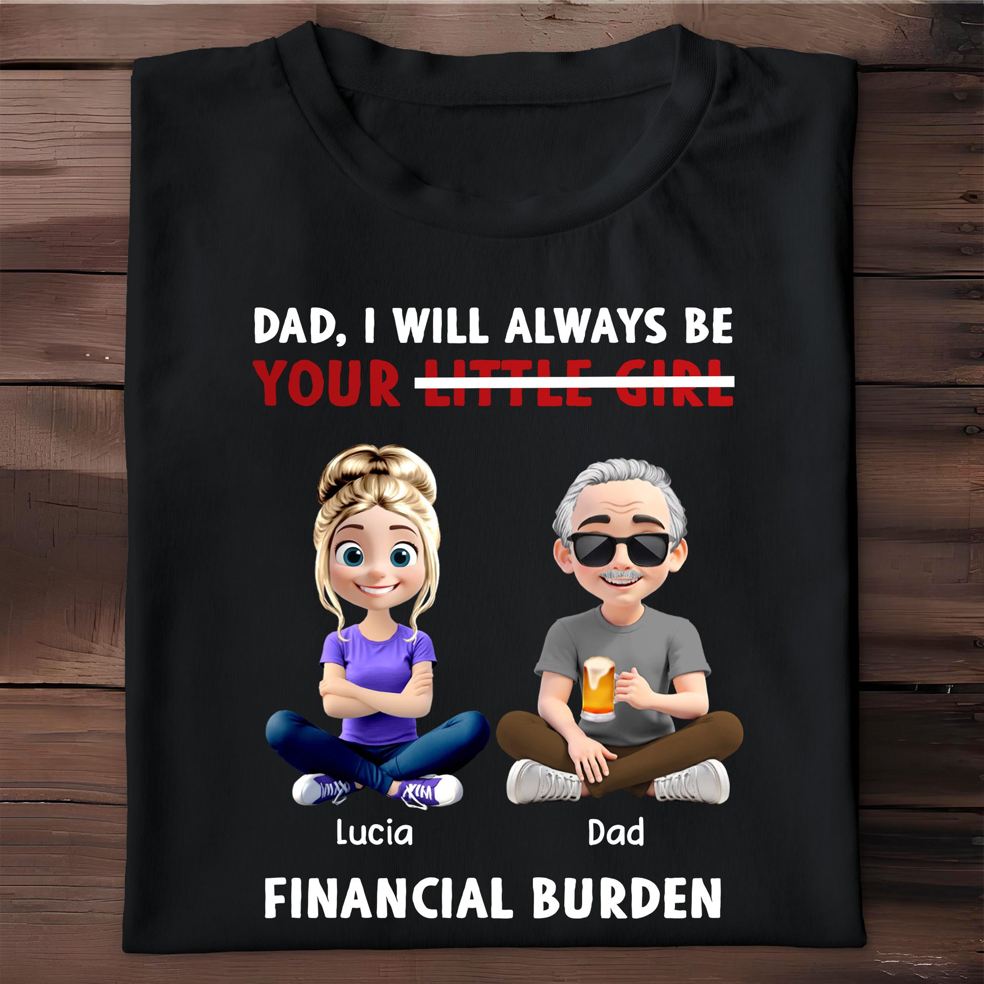 Dad, I Will Always Be Your Little Girl, Cartoon Characters