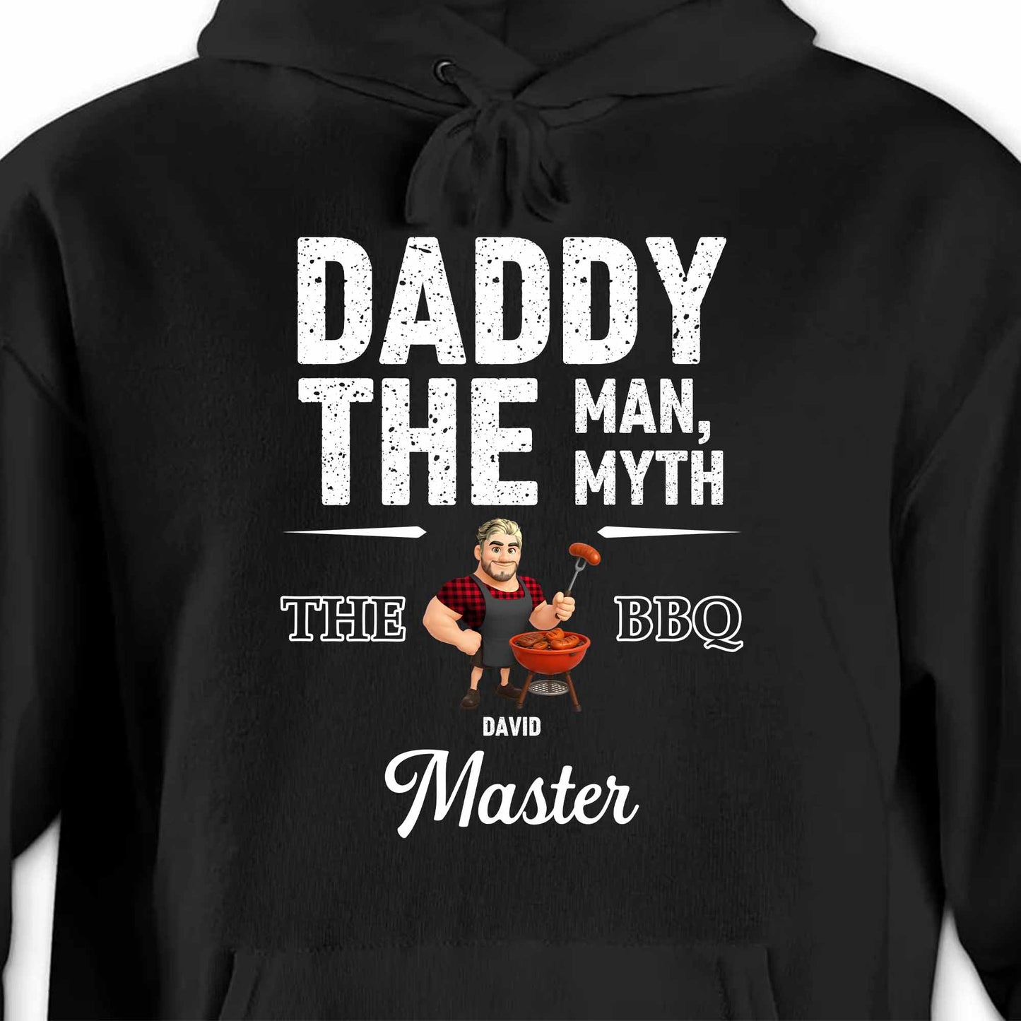 Daddy The Man, The Myth, The BBQ Master, Grill and Dad Cartoon