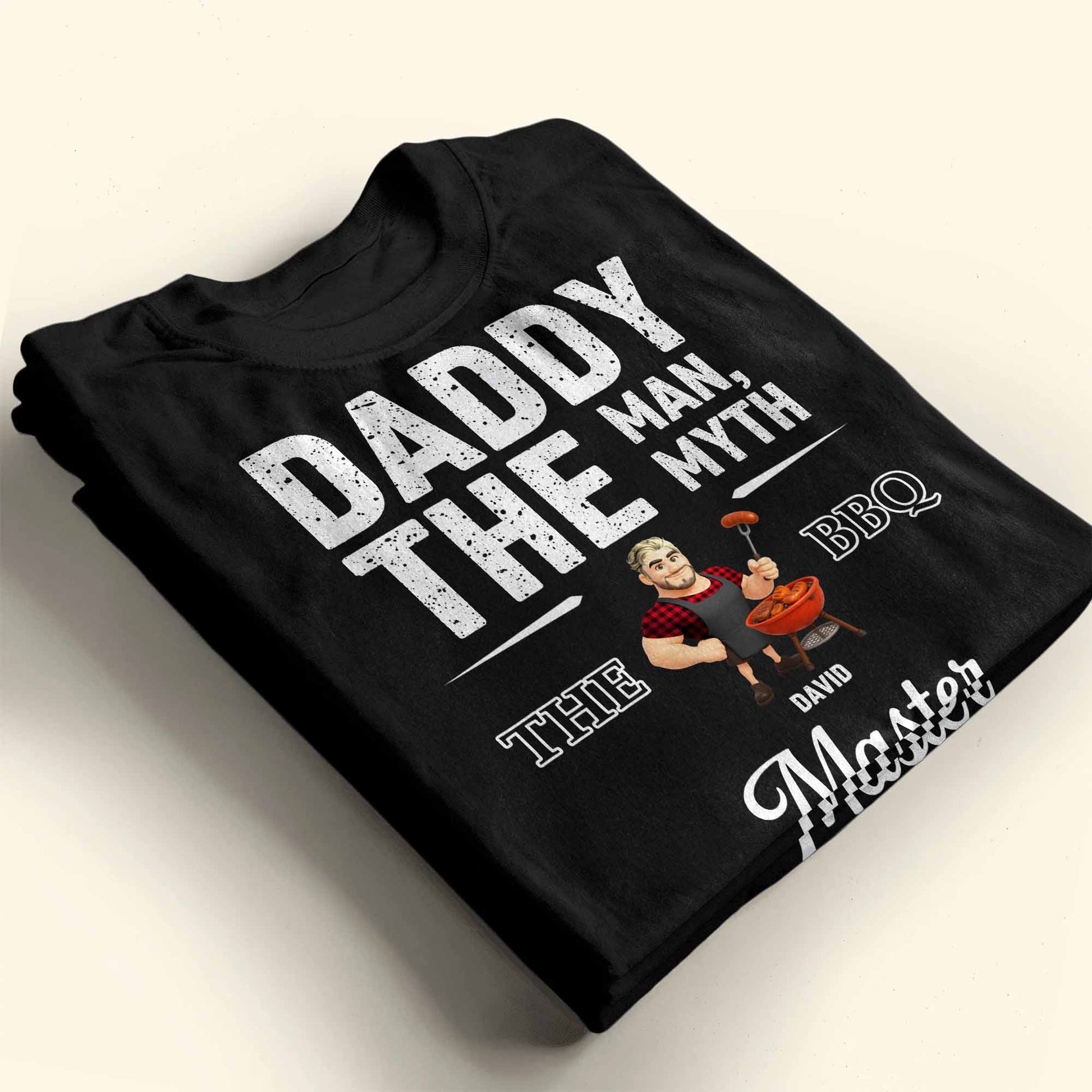 Daddy The Man, The Myth, The BBQ Master, Grill and Dad Cartoon