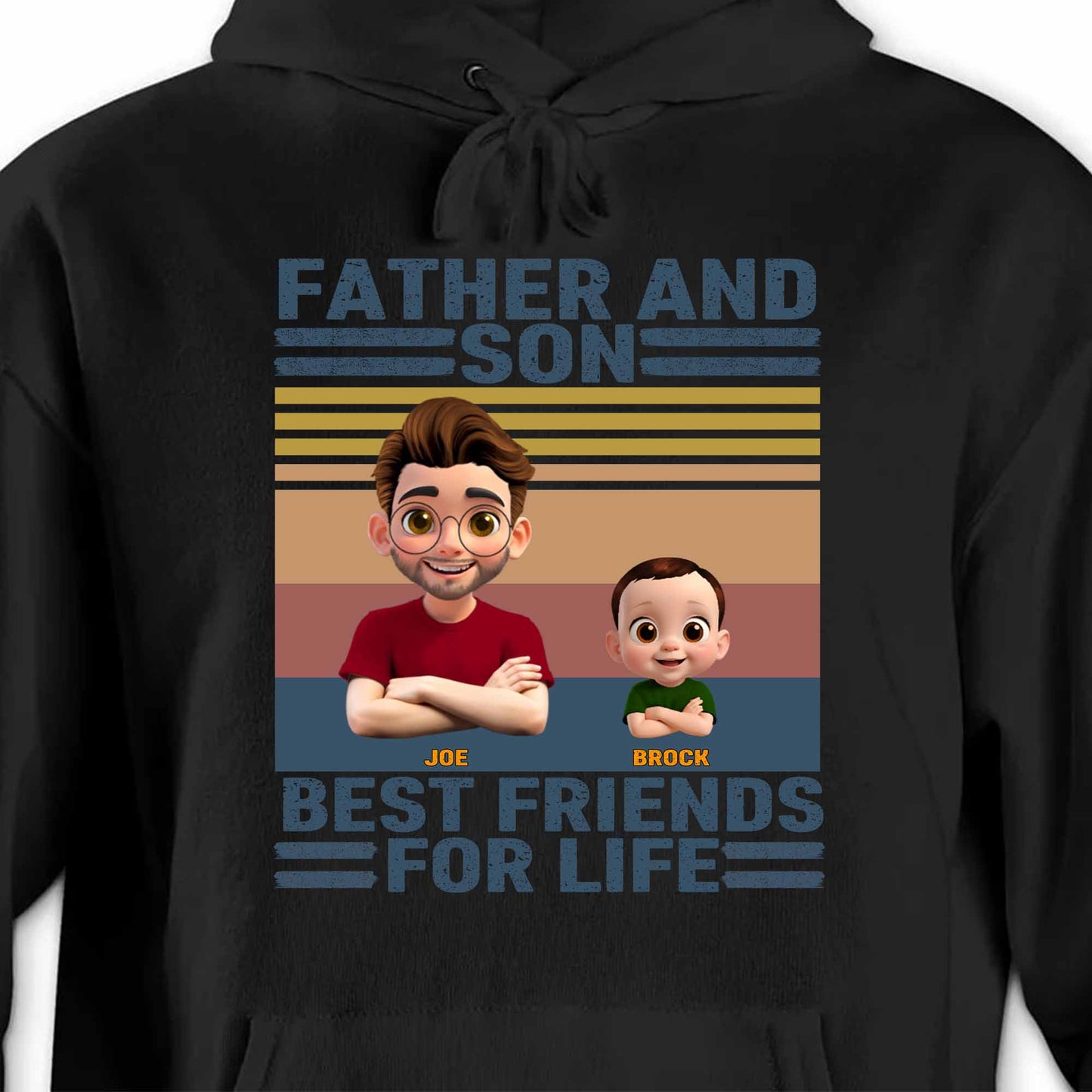 Father And Son Best Friends For Life, Cartoony Characters