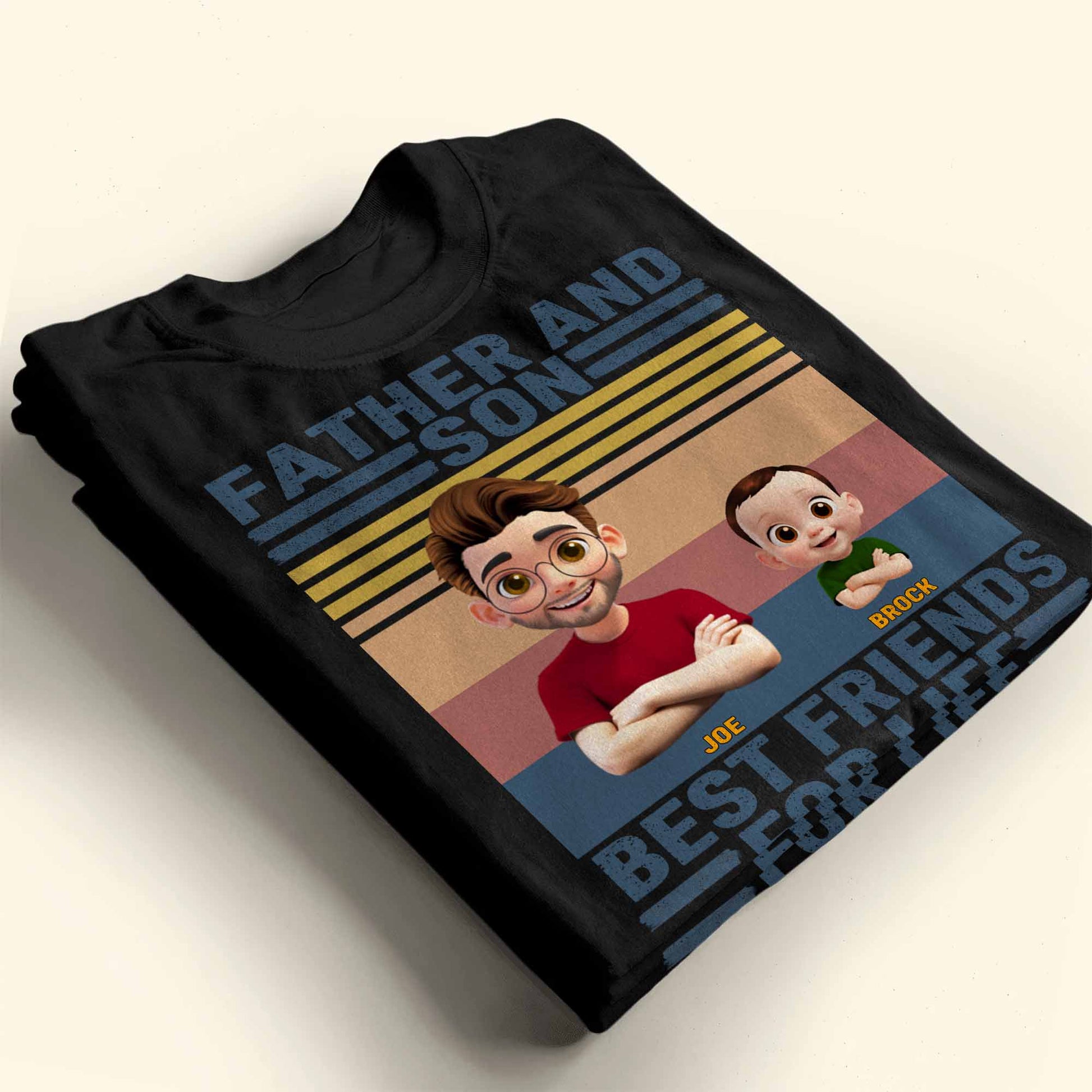 Father And Son Best Friends For Life, Cartoony Characters