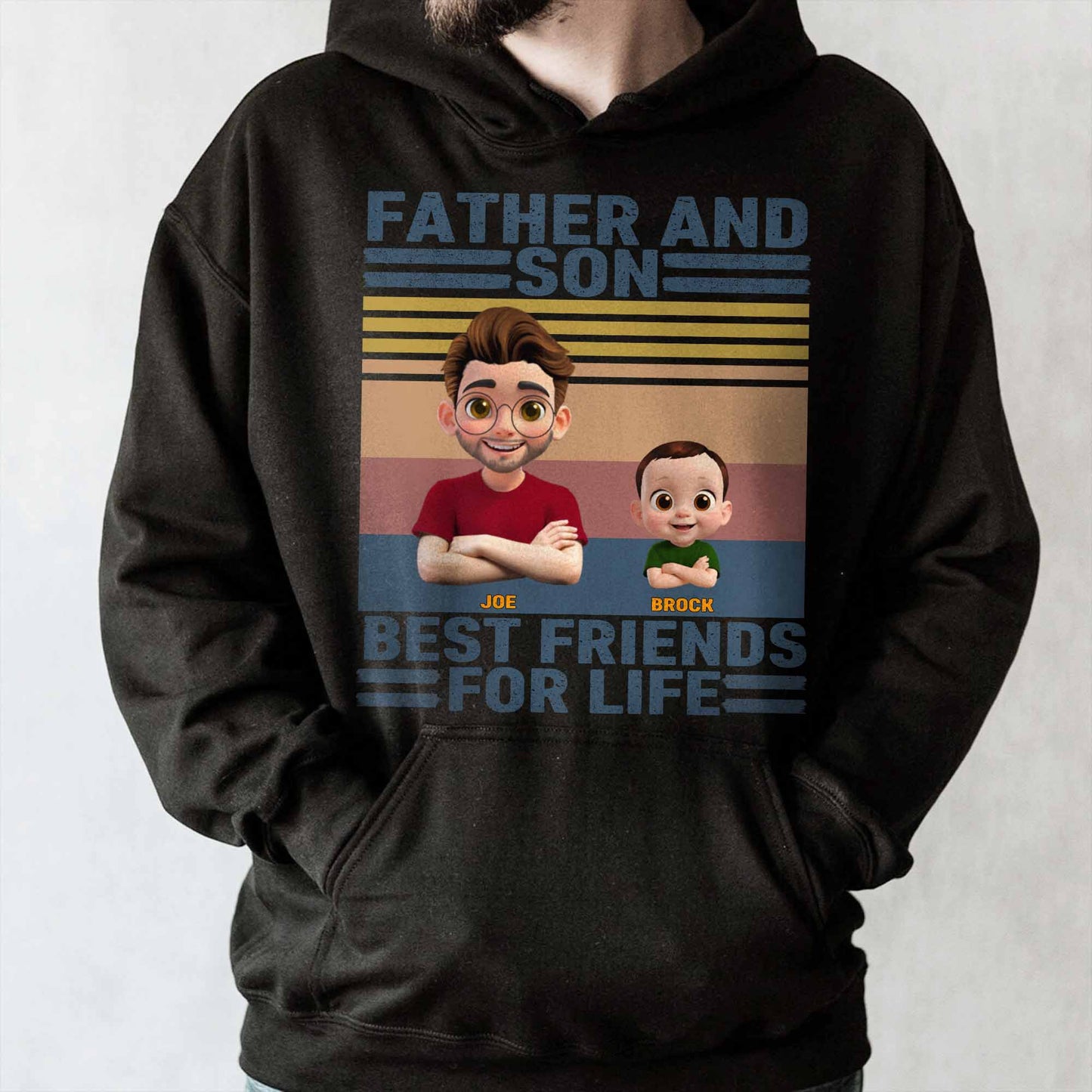 Father And Son Best Friends For Life, Cartoony Characters