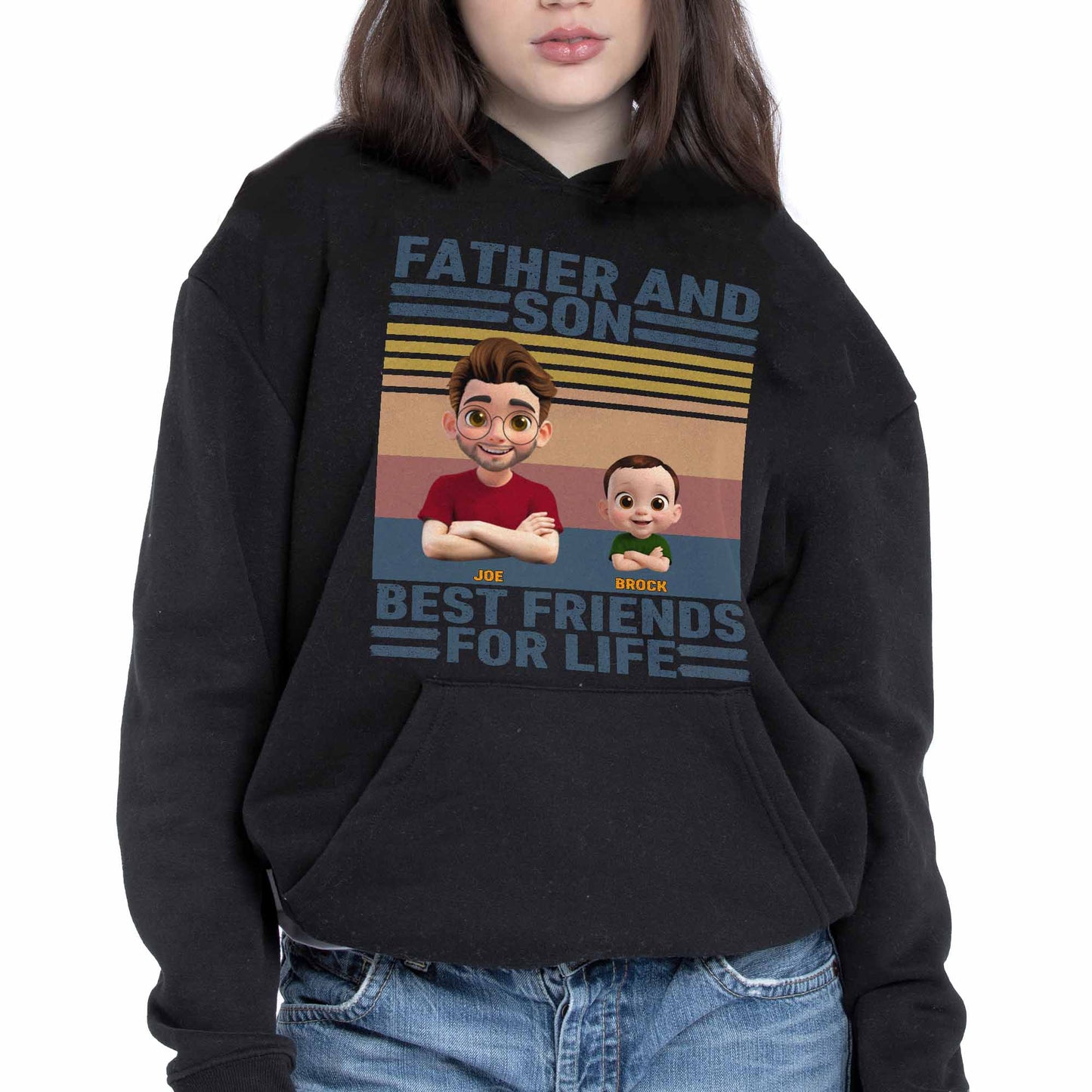 Father And Son Best Friends For Life, Cartoony Characters