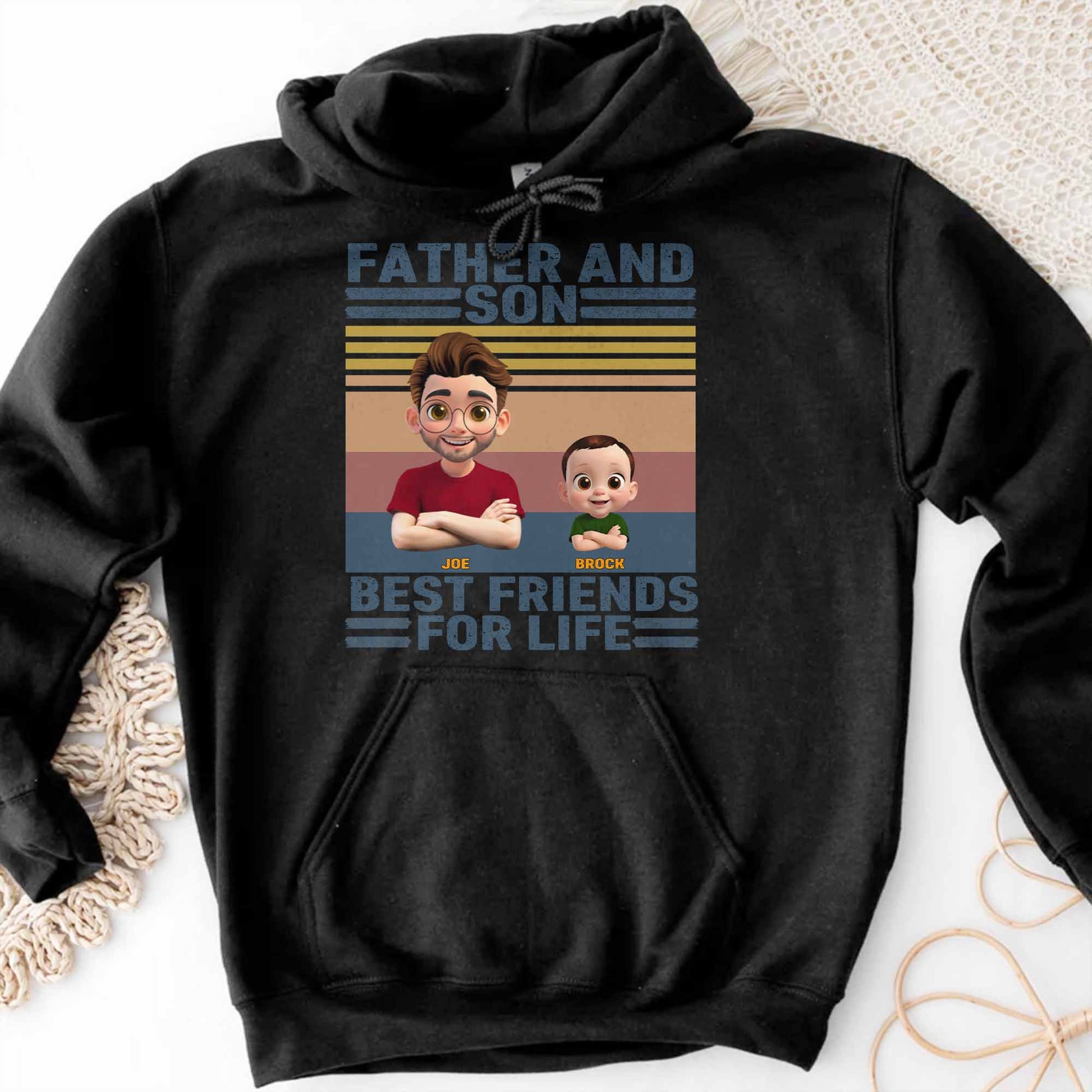 Father And Son Best Friends For Life, Cartoony Characters