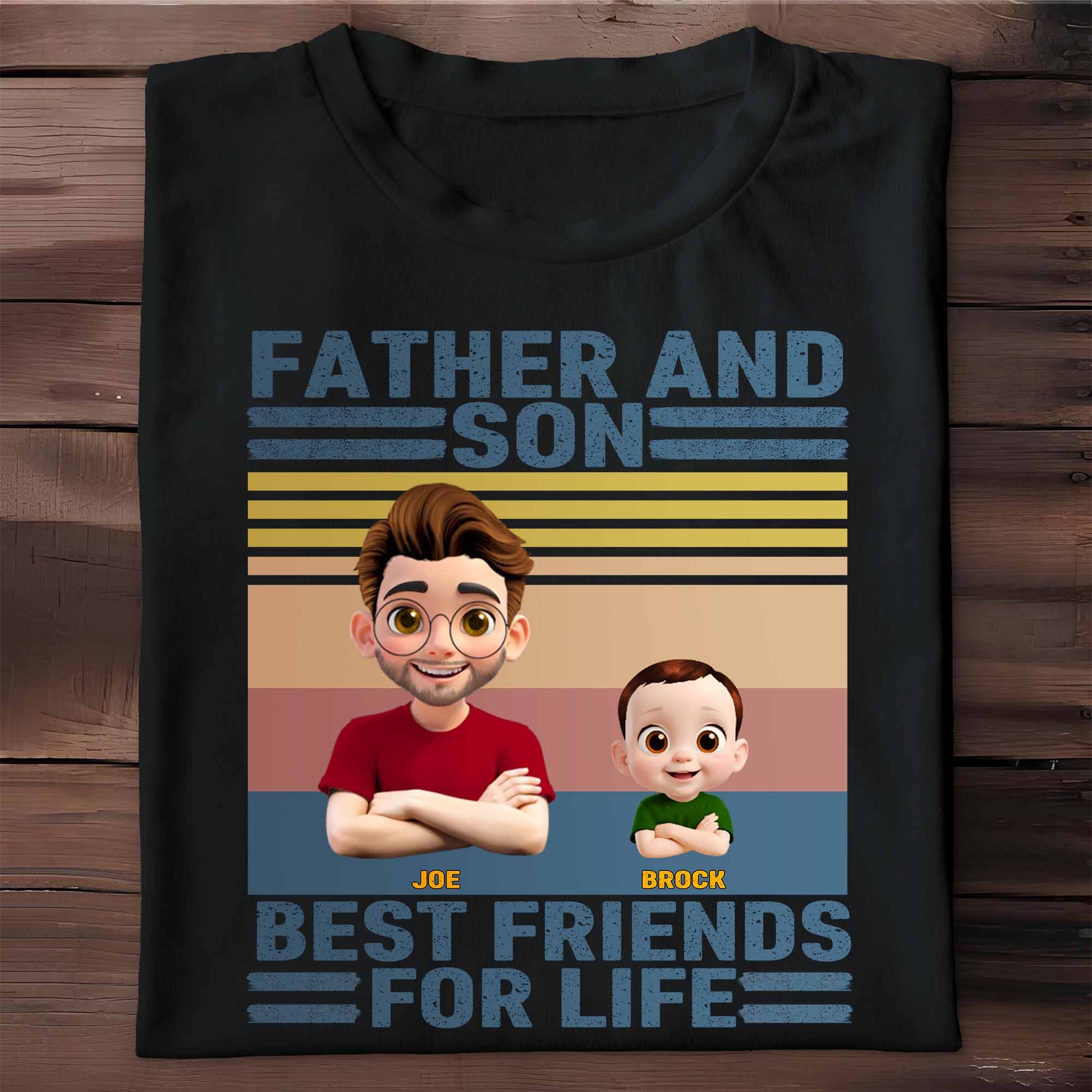 Father And Son Best Friends For Life, Cartoony Characters