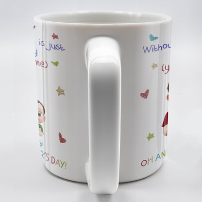 DADDY Without Me Today Is Just Another Day, Cartoon Father And Baby