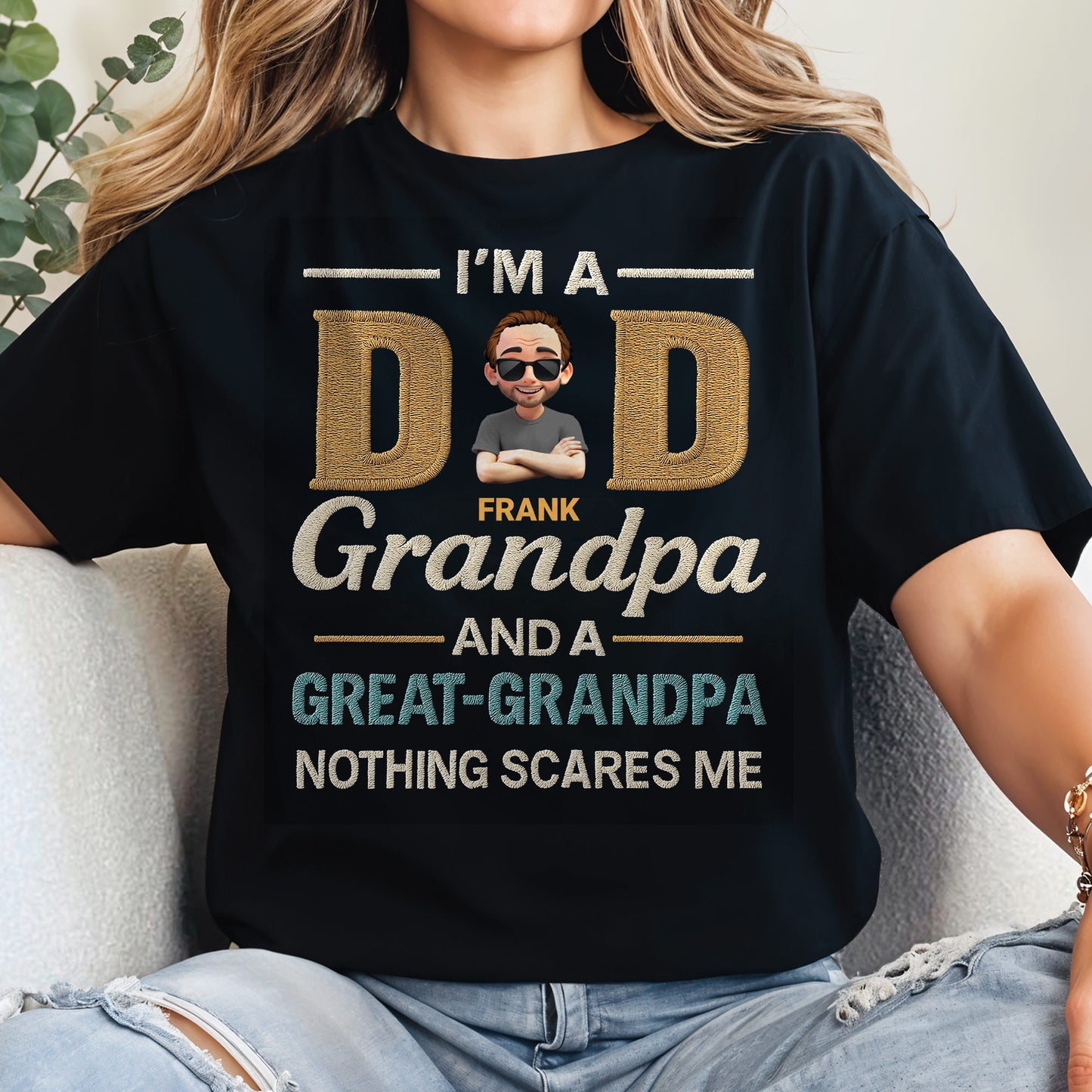 I'm A Dad Grandpa And A Great Grandpa Nothing Scares Me, Cartoon Man