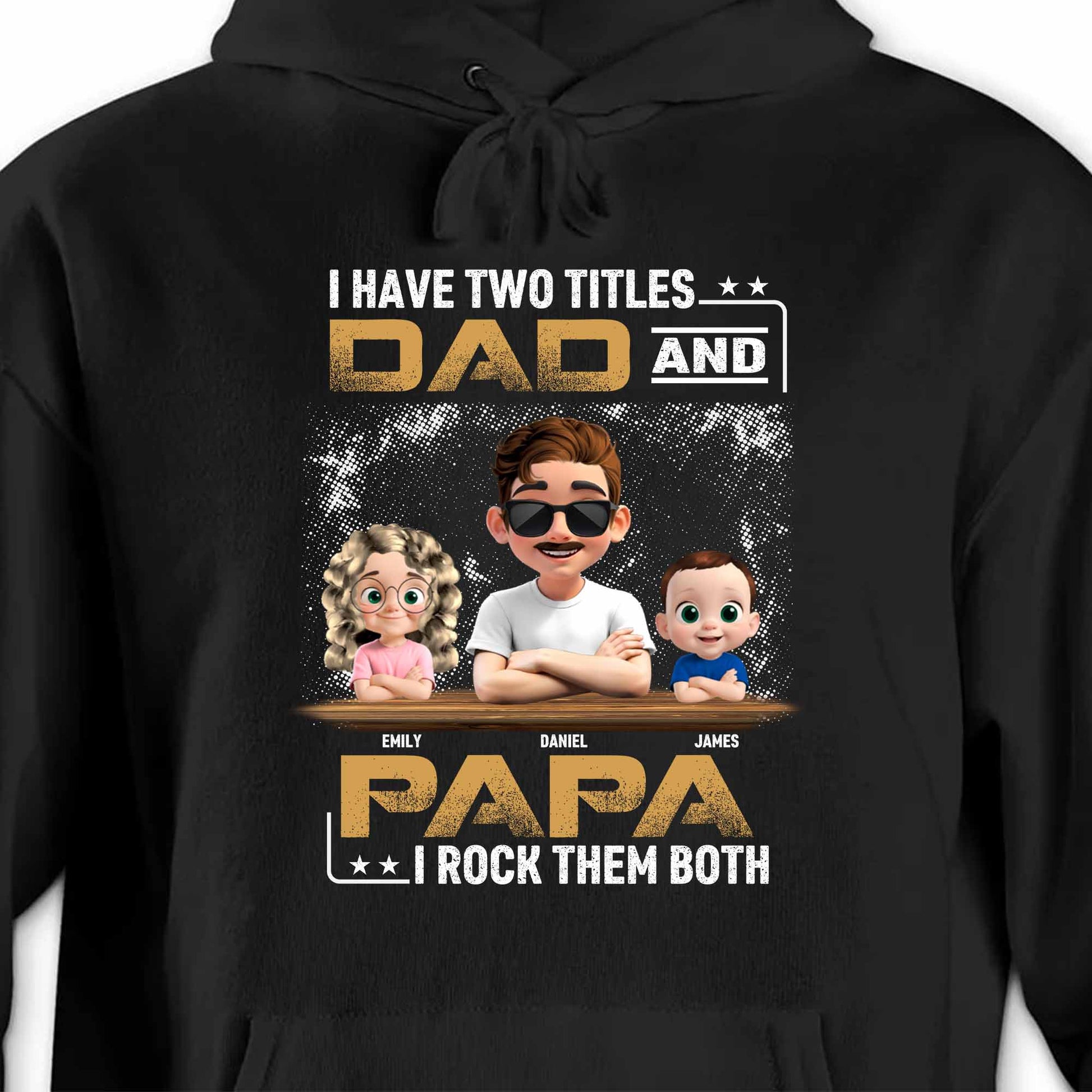 I Have Two Titles Dad And Papa I Rock Them Both, Cartoon Characters