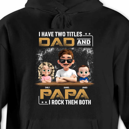 I Have Two Titles Dad And Papa I Rock Them Both, Cartoon Characters