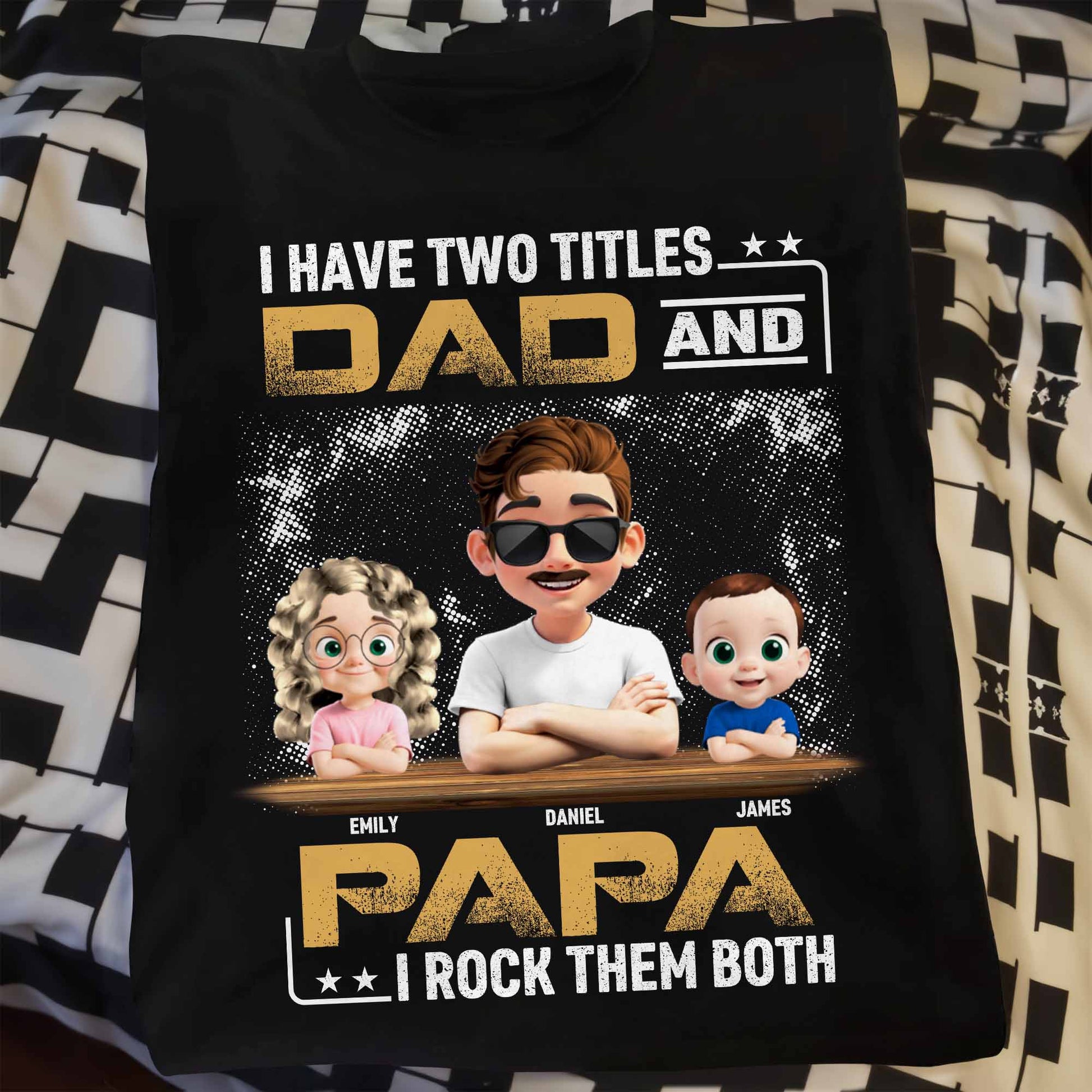 I Have Two Titles Dad And Papa I Rock Them Both, Cartoon Characters