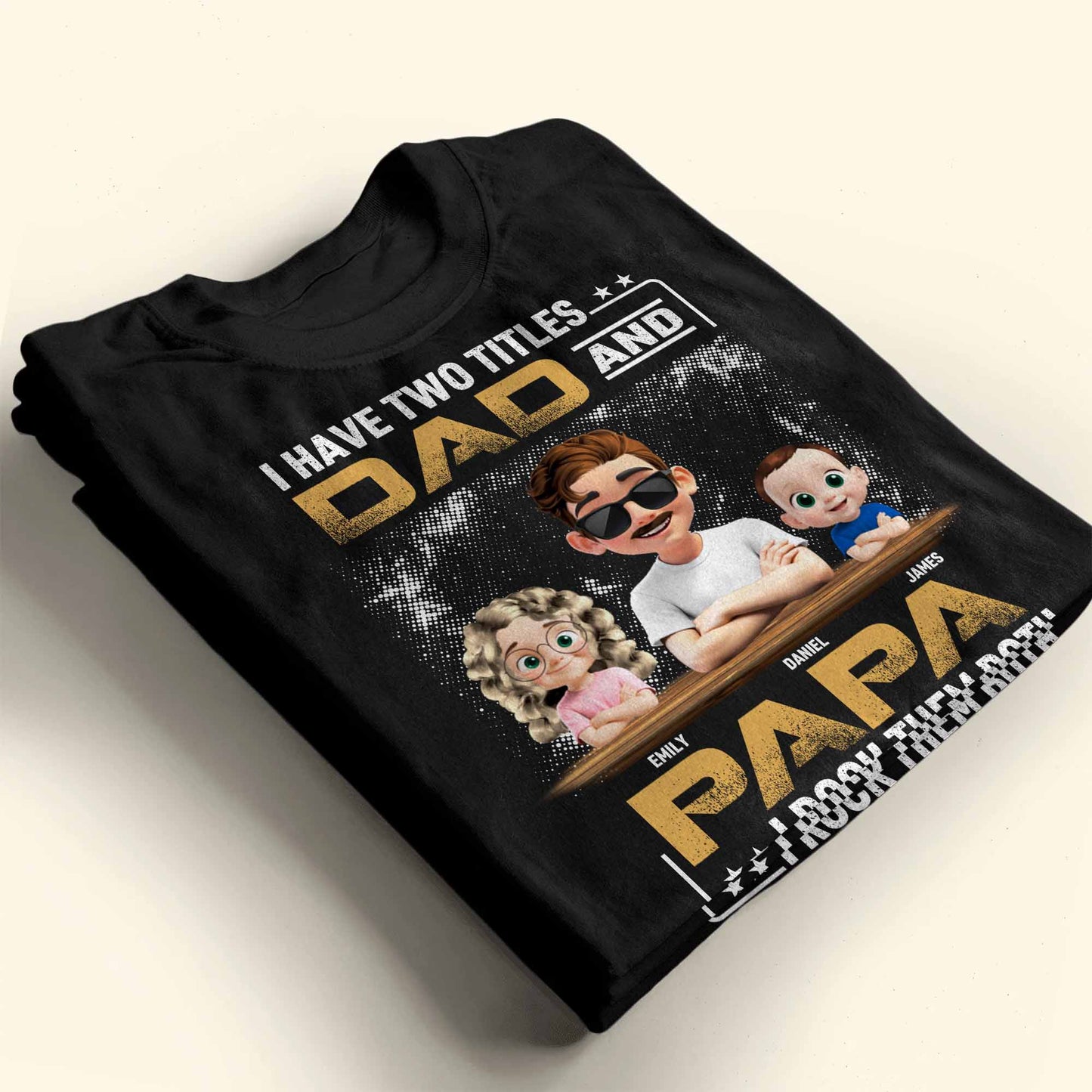 I Have Two Titles Dad And Papa I Rock Them Both, Cartoon Characters