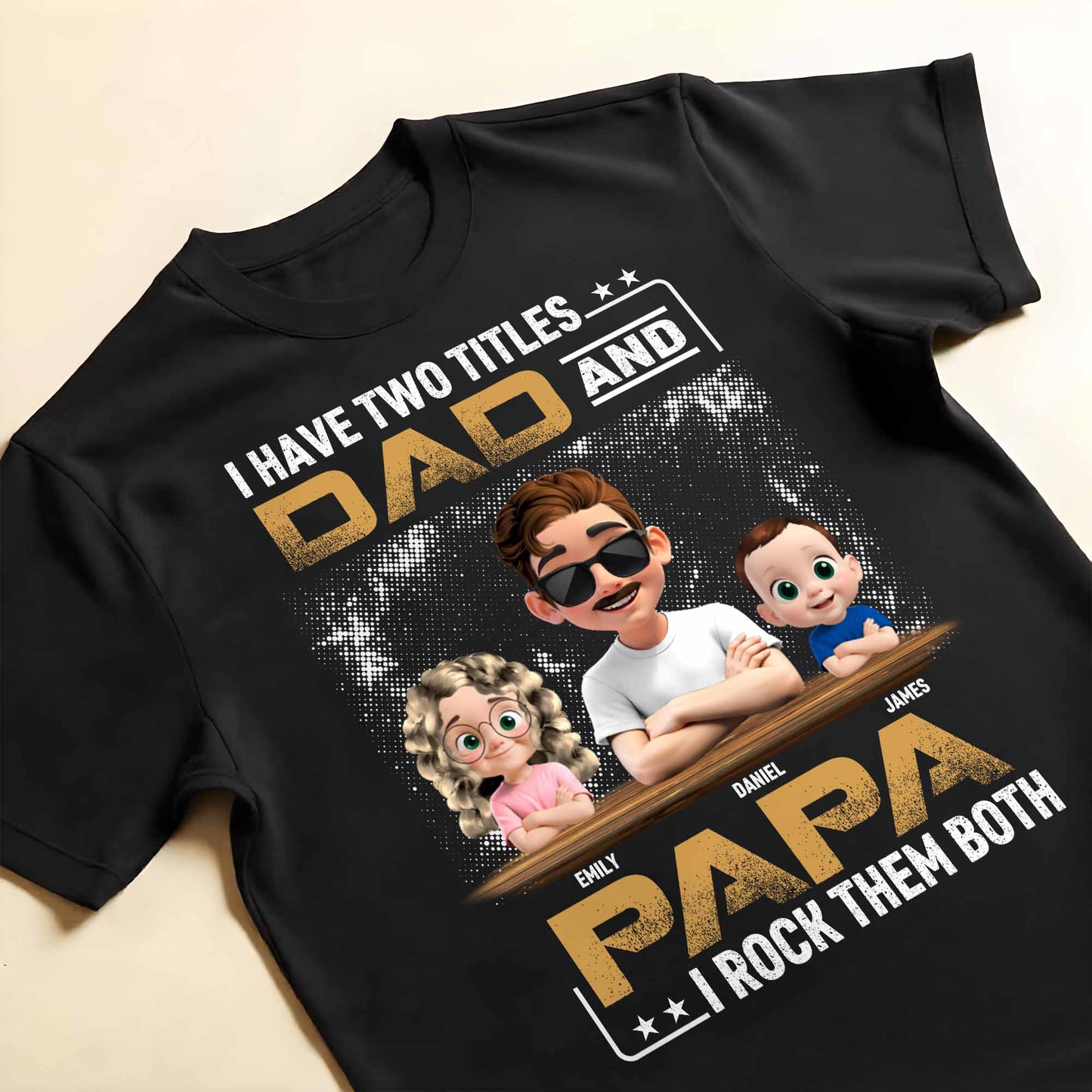 I Have Two Titles Dad And Papa I Rock Them Both, Cartoon Characters