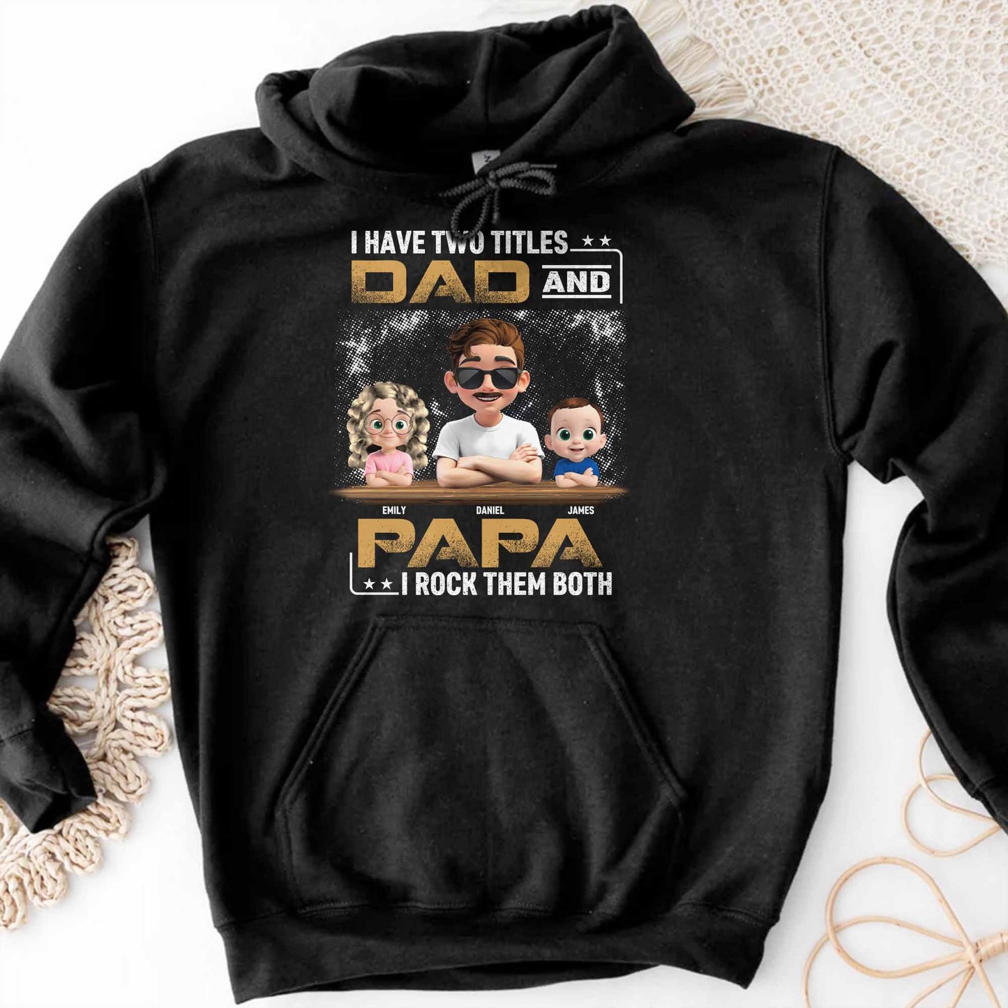 I Have Two Titles Dad And Papa I Rock Them Both, Cartoon Characters