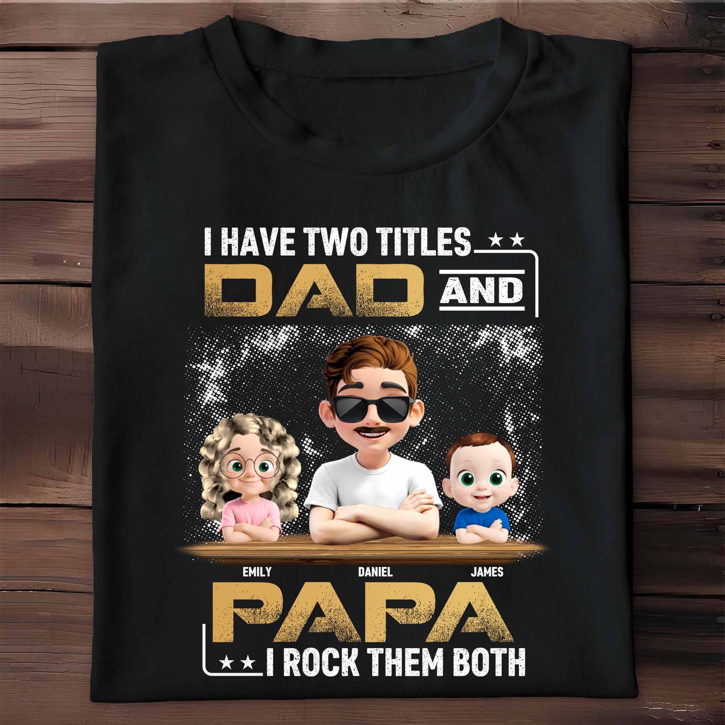 I Have Two Titles Dad And Papa I Rock Them Both, Cartoon Characters