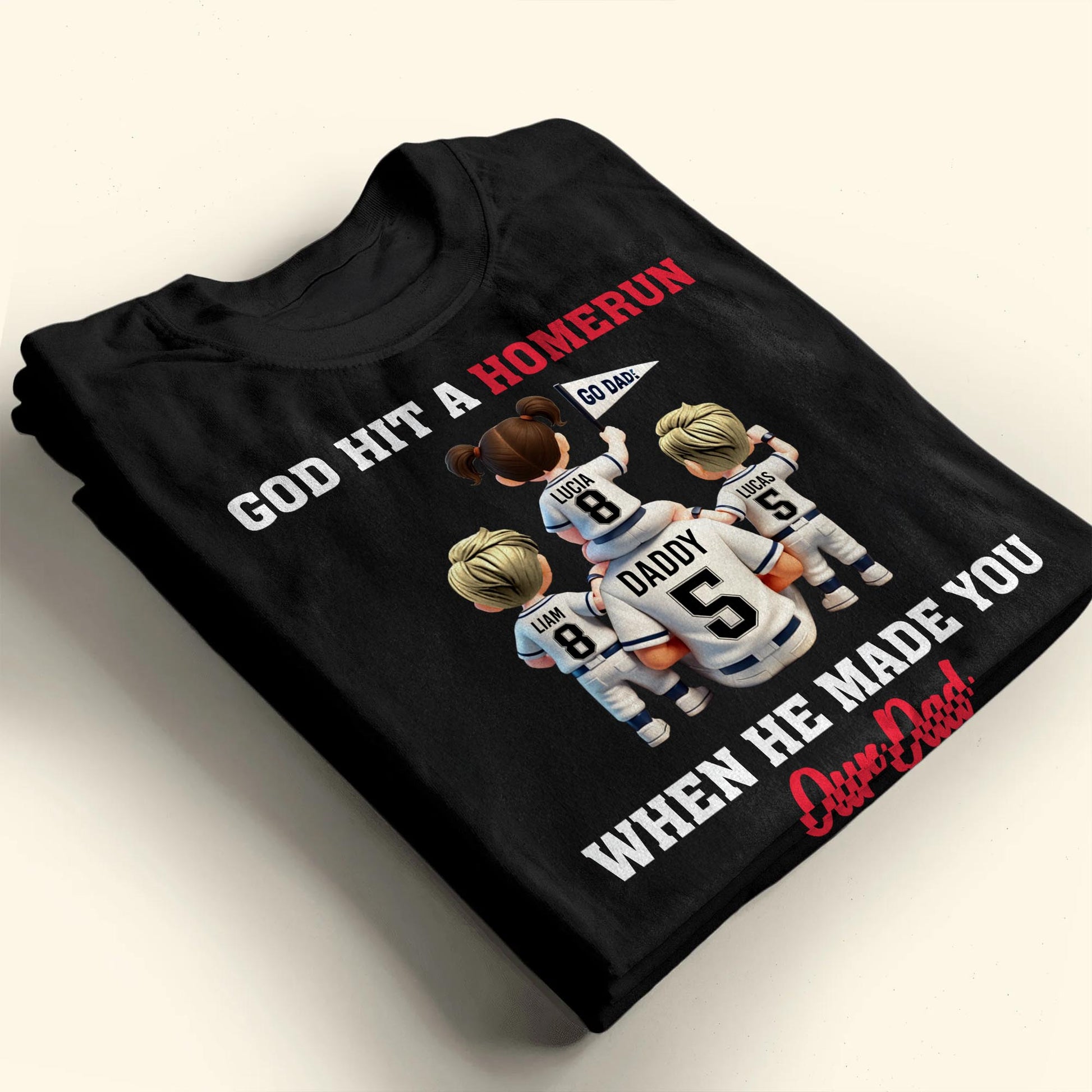 God Hit A Homerun When He Made You Our Dad, Baseball Jerseys And Children