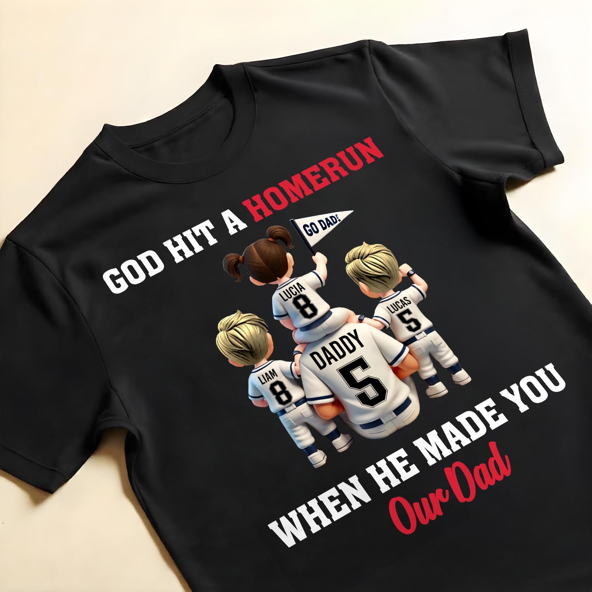God Hit A Homerun When He Made You Our Dad, Baseball Jerseys And Children