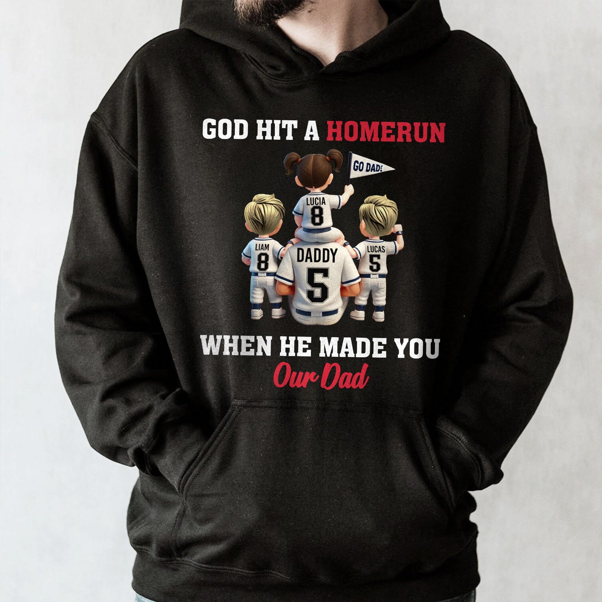 God Hit A Homerun When He Made You Our Dad, Baseball Jerseys And Children