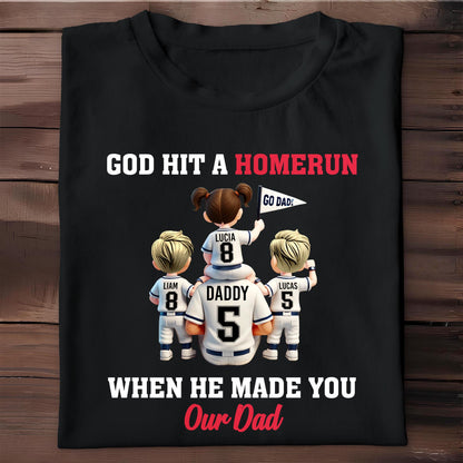 God Hit A Homerun When He Made You Our Dad, Baseball Jerseys And Children