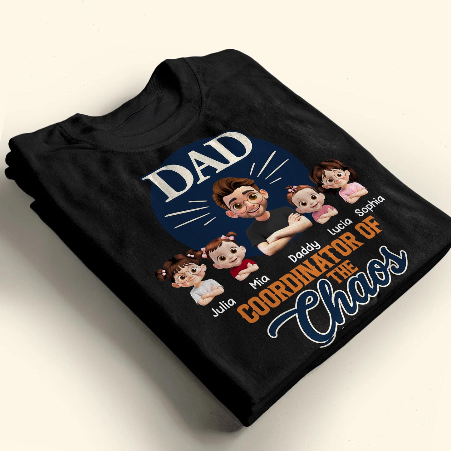 Dad Coordinator Of The Chaos, Featuring Cartoon Kids