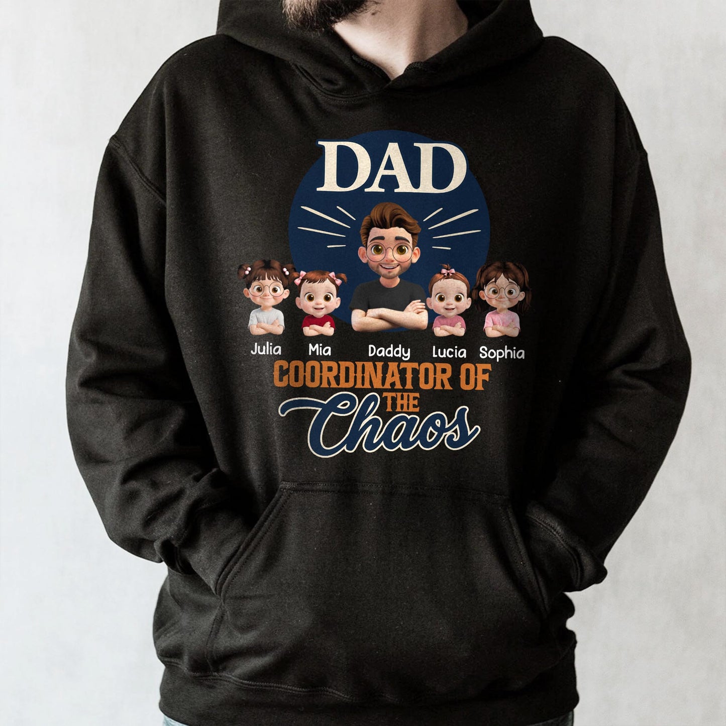 Dad Coordinator Of The Chaos, Featuring Cartoon Kids