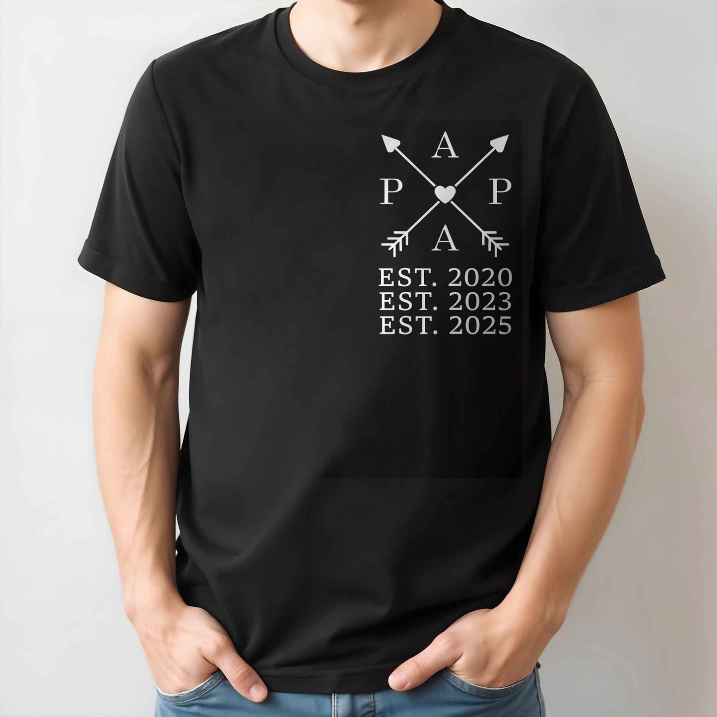 Customizable Text And Dates With Arrows And Heart