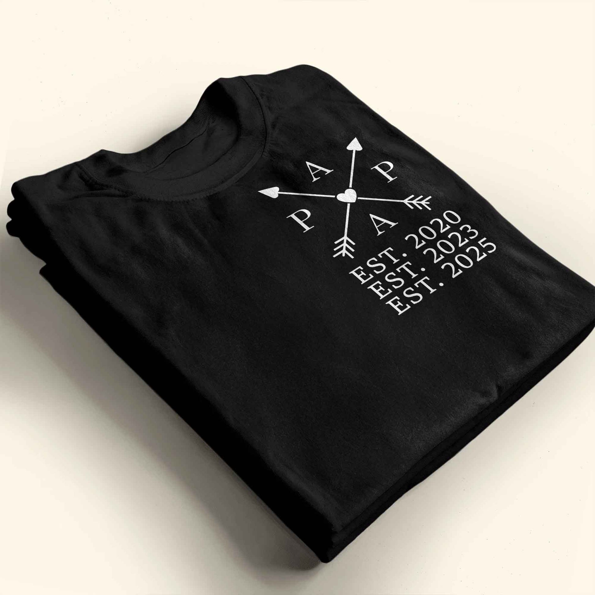 Customizable Text And Dates With Arrows And Heart