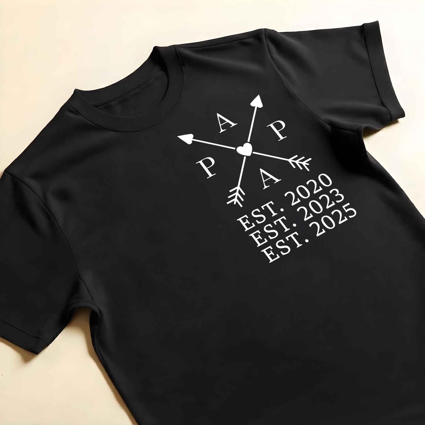 Customizable Text And Dates With Arrows And Heart