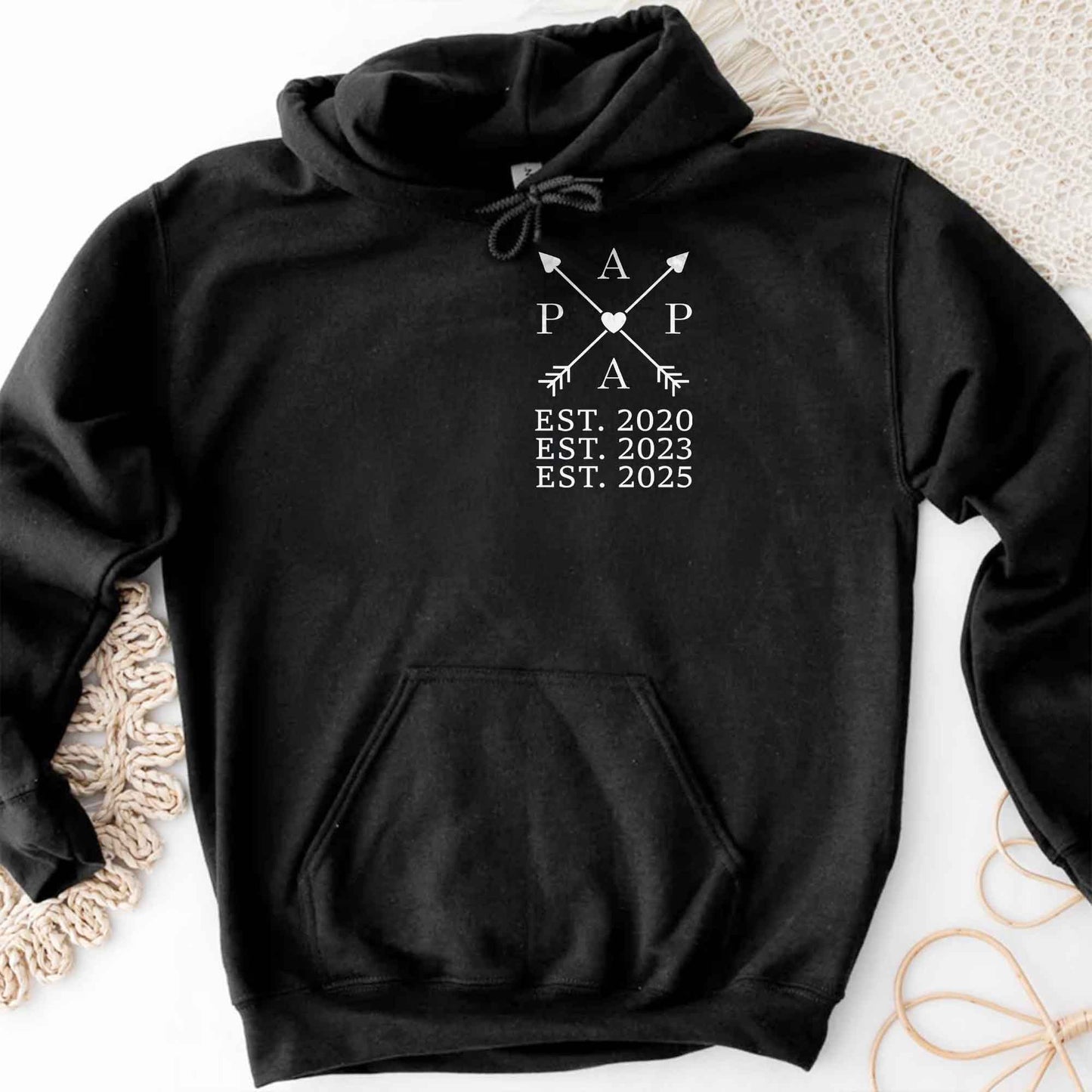 Customizable Text And Dates With Arrows And Heart