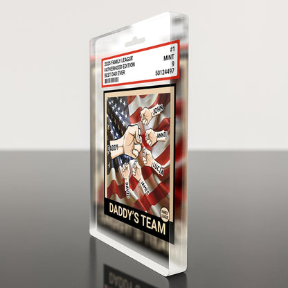 2025 Family League Fatherhood Edition Best Dad Ever, American Flag And Fist Bump