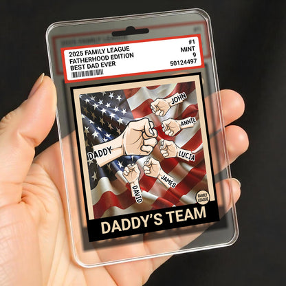 2025 Family League Fatherhood Edition Best Dad Ever, American Flag And Fist Bump
