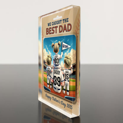 We Caught The Best Dad, Baseball Stadium And Cartoon Family