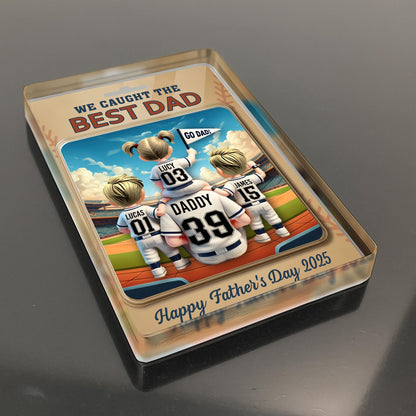 We Caught The Best Dad, Baseball Stadium And Cartoon Family