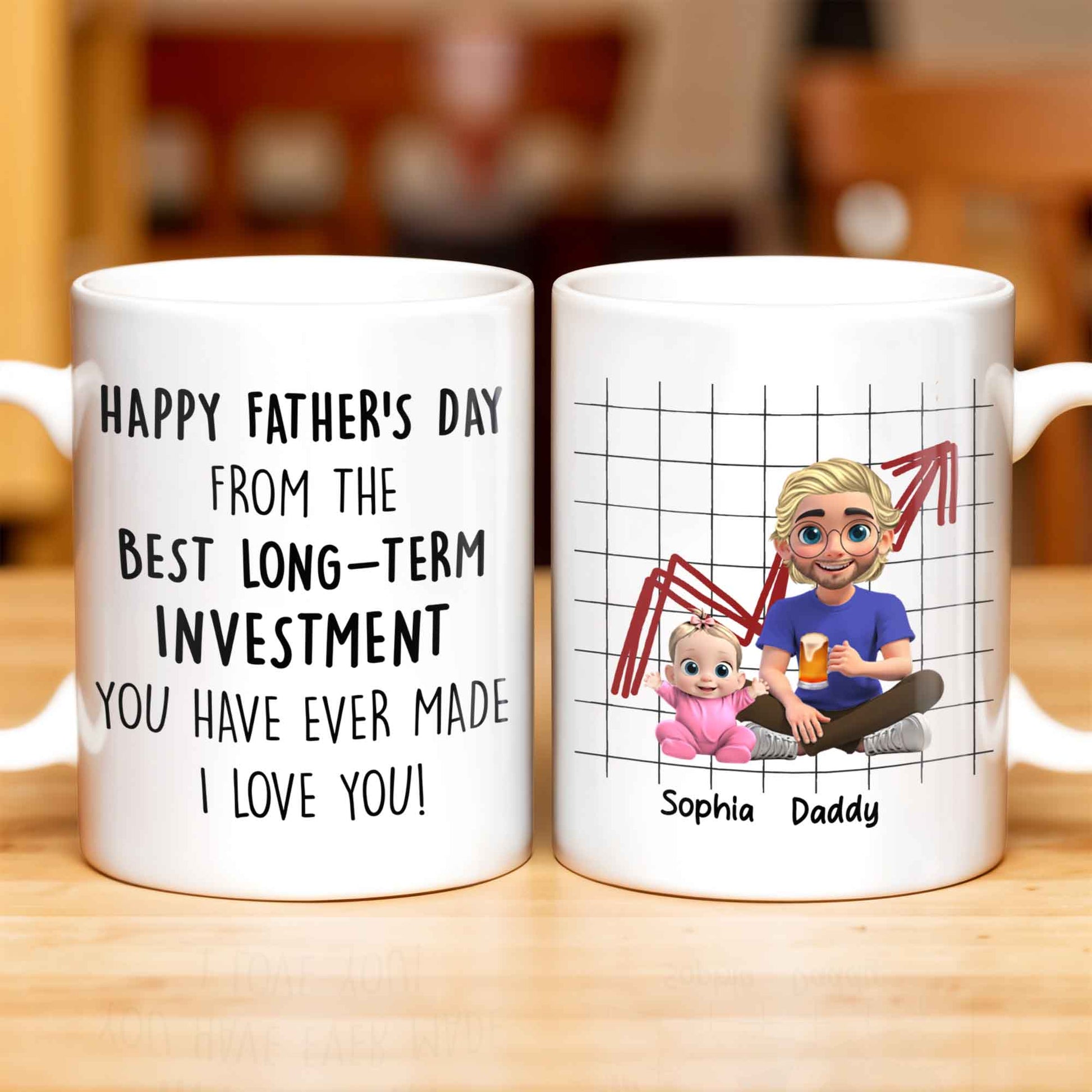 Happy Father's Day From The Best Long-Term Investment, Graph, Baby and Father